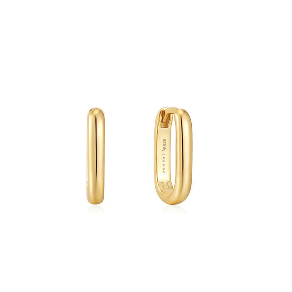 Ania Haie - POP CHARMS Oorbel Oval Hoop Gold (per stuk) - Luxedy