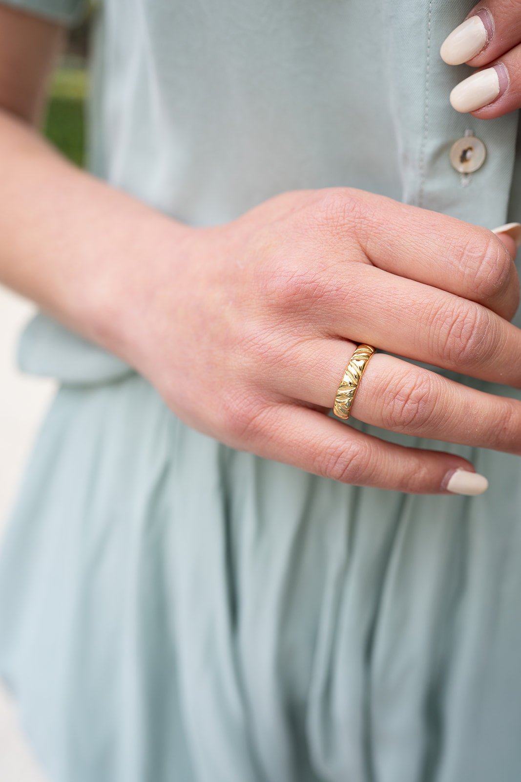 Ania Haie - Ring Gold Irregular Twill (verstelbaar) - Luxedy