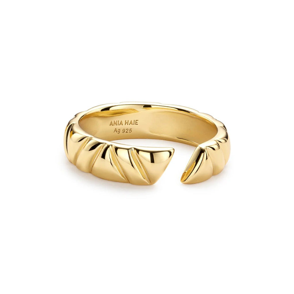Ania Haie - Ring Gold Irregular Twill (verstelbaar) - Luxedy