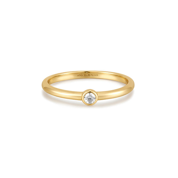 Ania Haie - Ring Gold Round Single Stud - Luxedy
