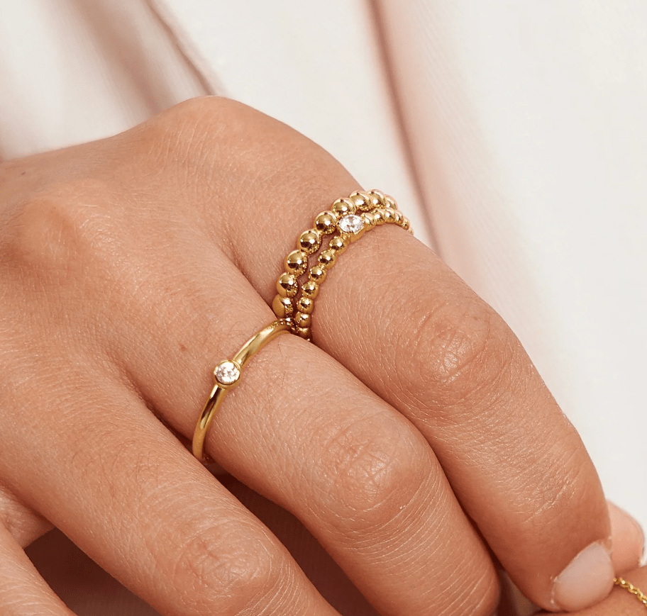 Ania Haie - Ring Gold Round Single Stud - Luxedy