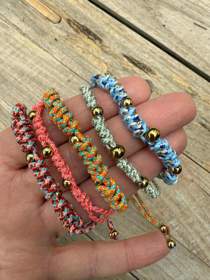 Armband - Cord Pink Coral - Luxedy