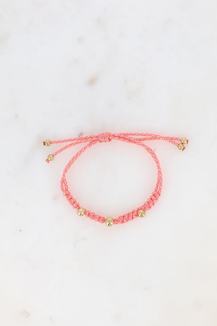 Armband - Cord Pink Coral - Luxedy