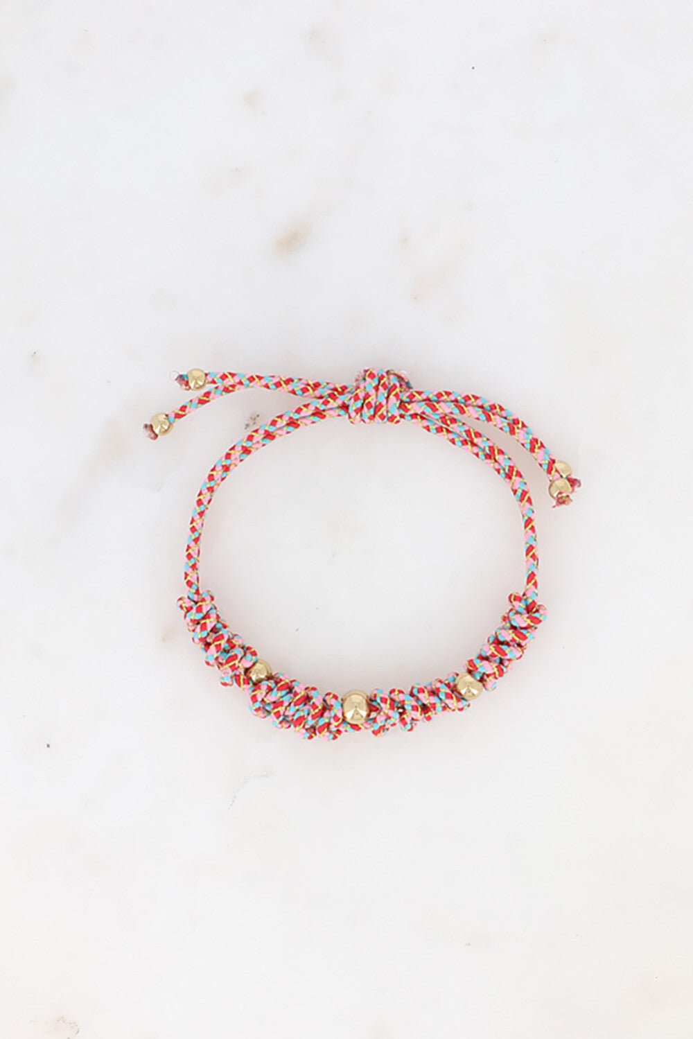 Armband - Cord Pink Red & Blue - Luxedy