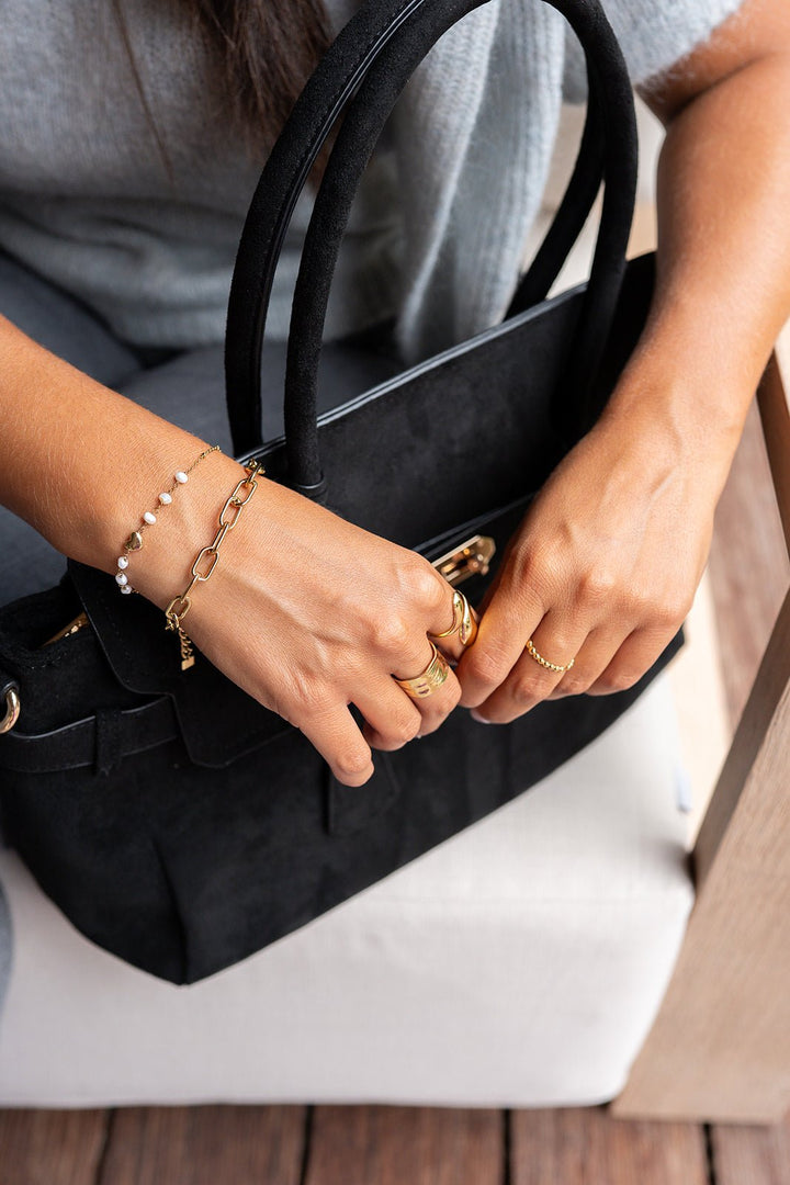 Armband - Pearls & Single Heart - Luxedy
