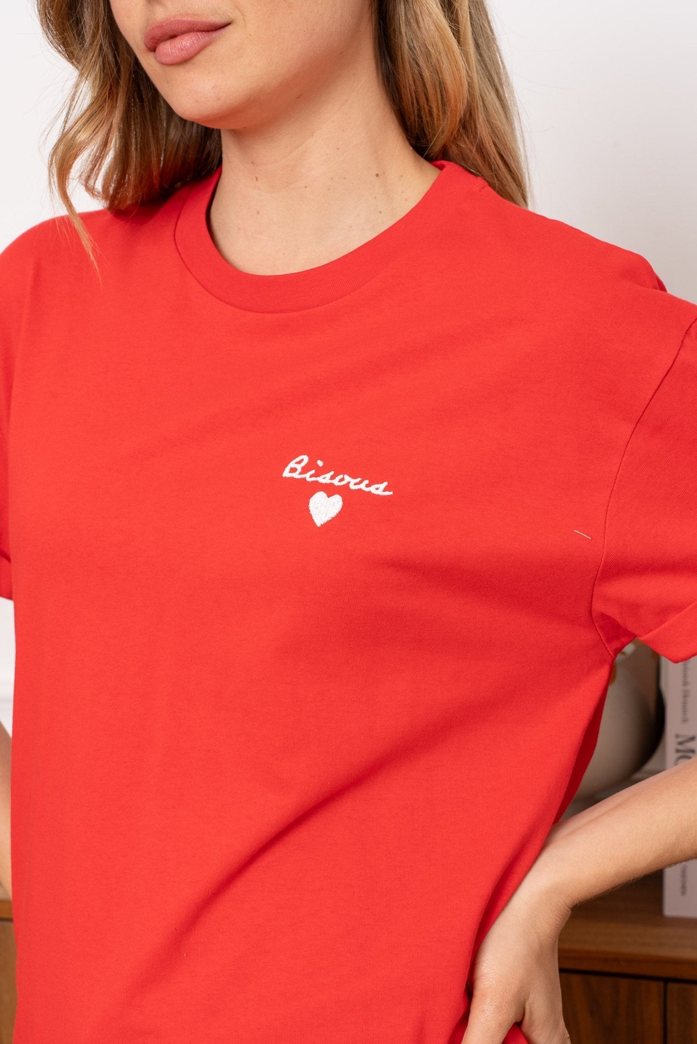 Bisou T-Shirt Rood - Luxedy