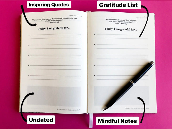 Boek/Journal - The Gratitude List Amethyst - Luxedy