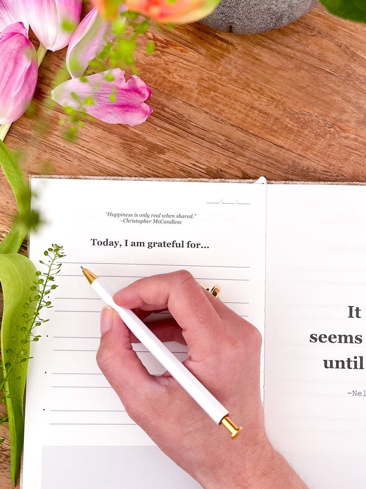 Boek/Journal - The Gratitude List Amethyst - Luxedy