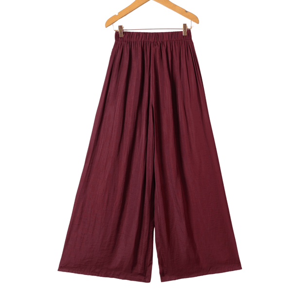 Broek Muse Satin Bordeaux - Luxedy