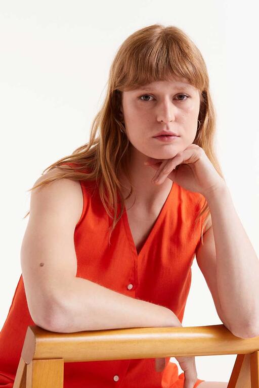 Compañía Fantástica - Blouse Lola Orange - Luxedy