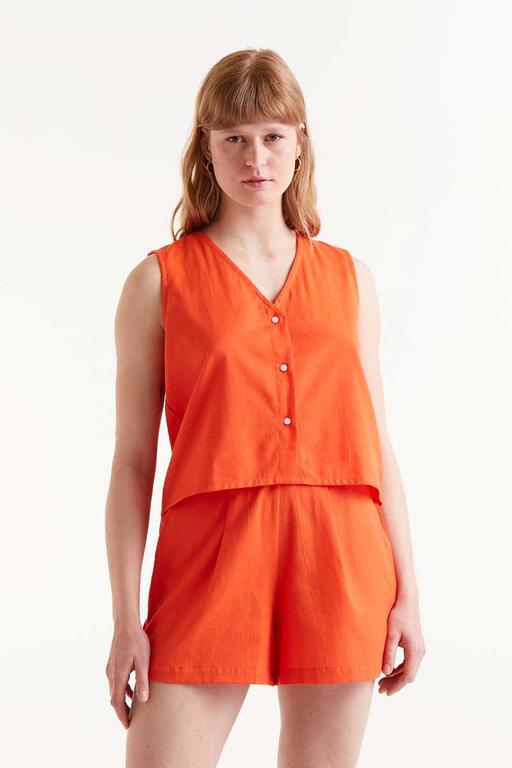 Compañía Fantástica - Blouse Lola Orange - Luxedy