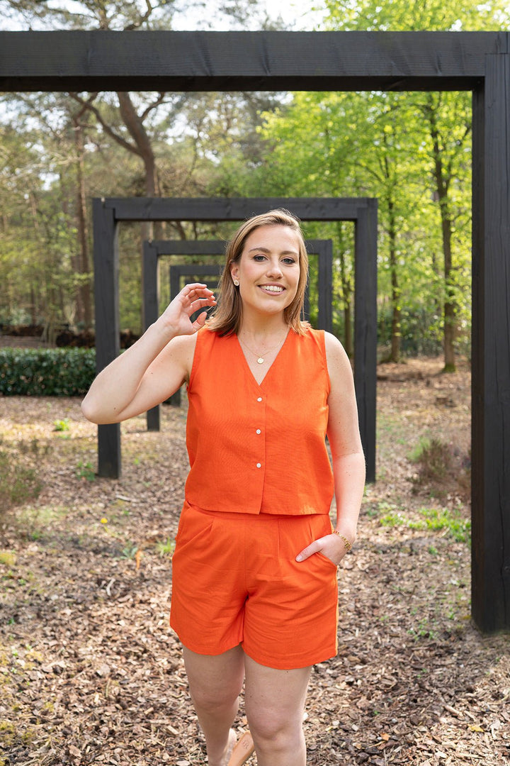 Compañía Fantástica - Blouse Lola Orange - Luxedy