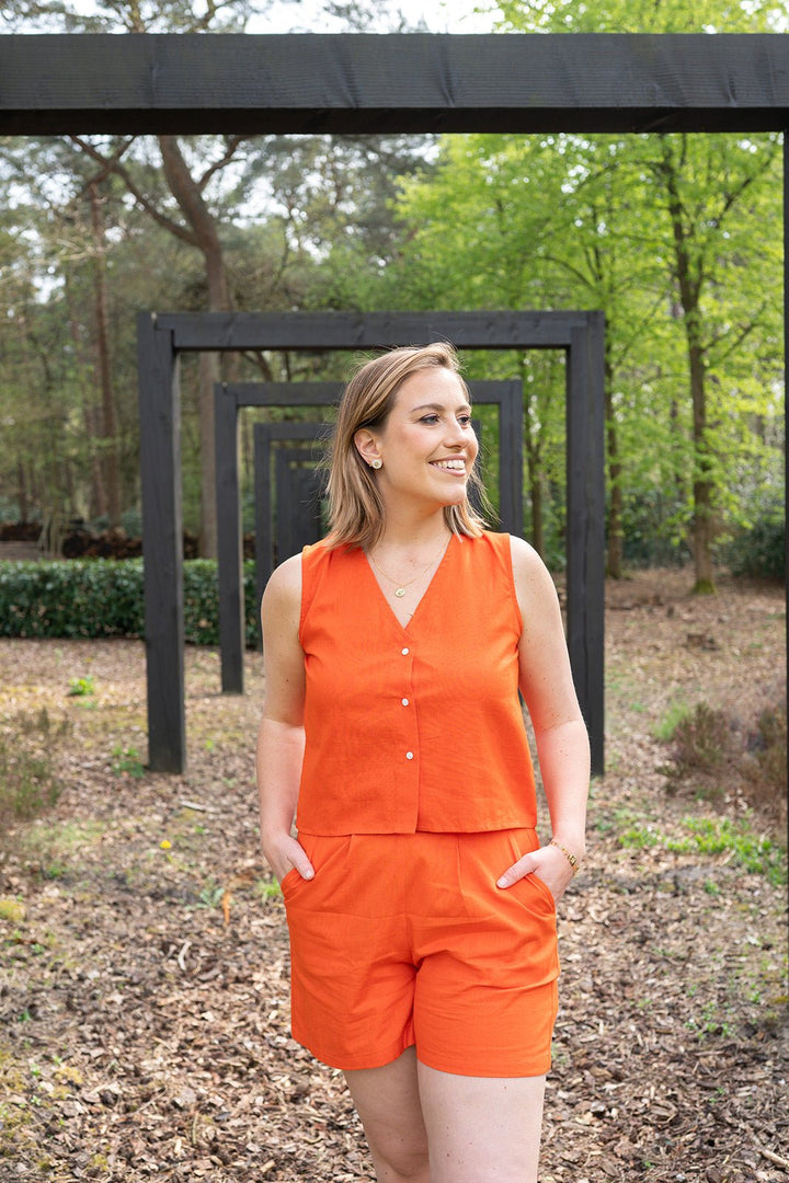 Compañía Fantástica - Blouse Lola Orange - Luxedy