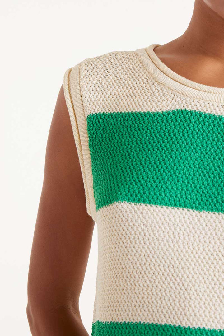 Compañía Fantástica - Top Veronica OffWhite Green - Luxedy