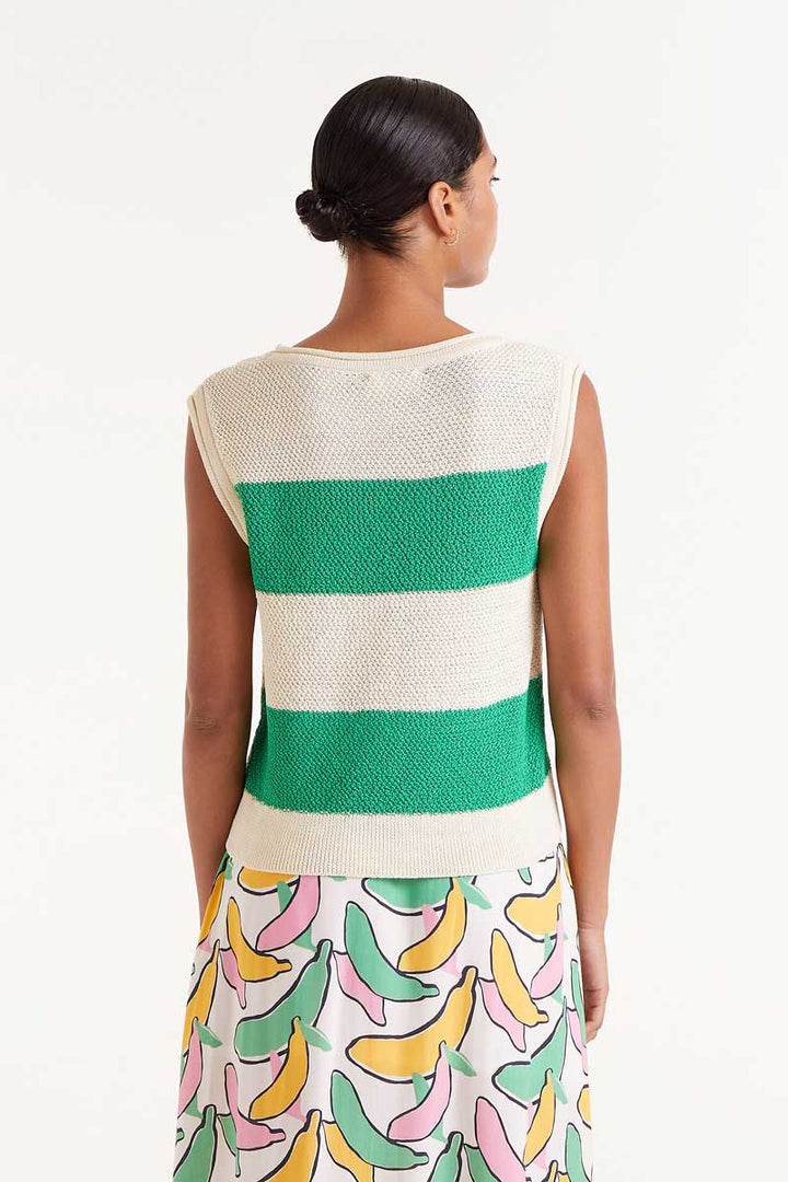 Compañía Fantástica - Top Veronica OffWhite Green - Luxedy