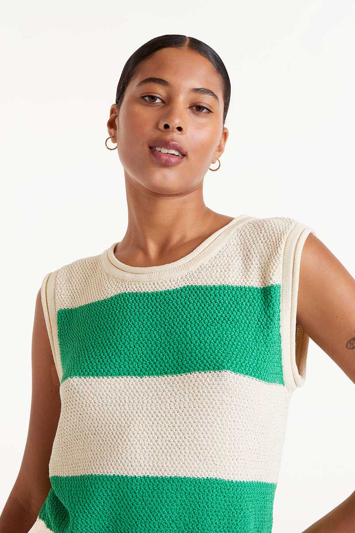 Compañía Fantástica - Top Veronica OffWhite Green - Luxedy