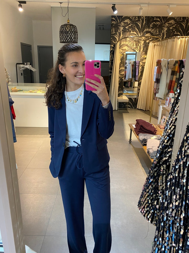 Freequent - Blazer Jas Nanni Navy Blue - Luxedy