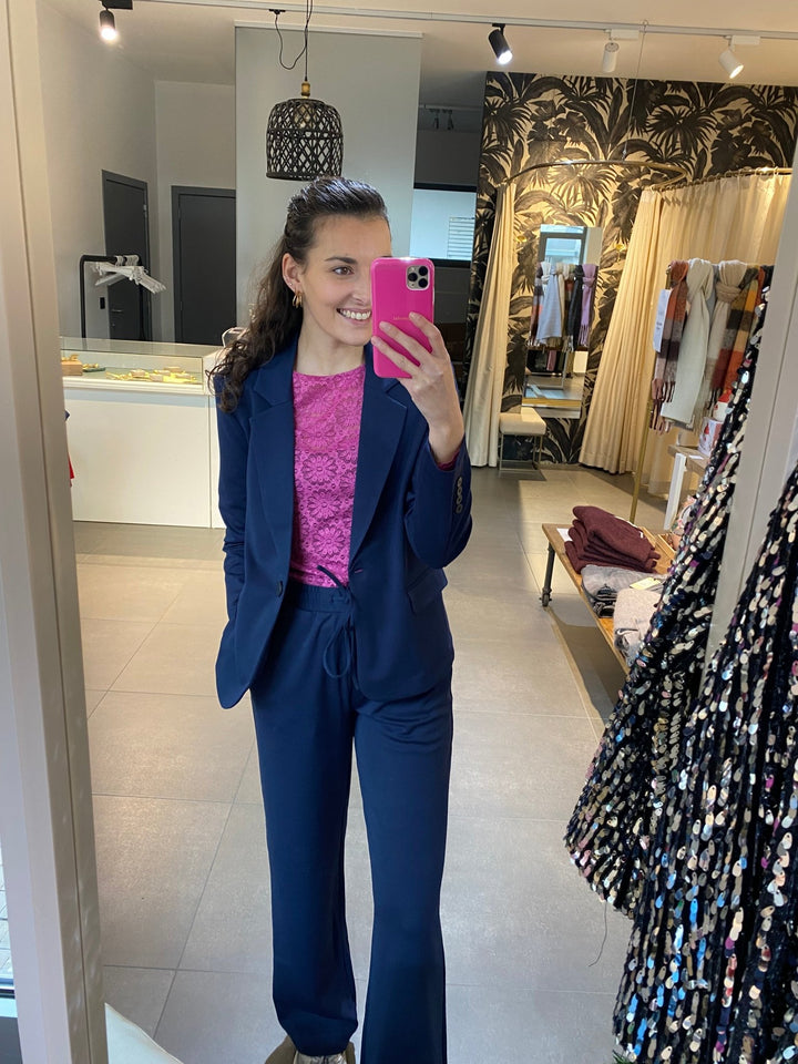 Freequent - Blazer Jas Nanni Navy Blue - Luxedy