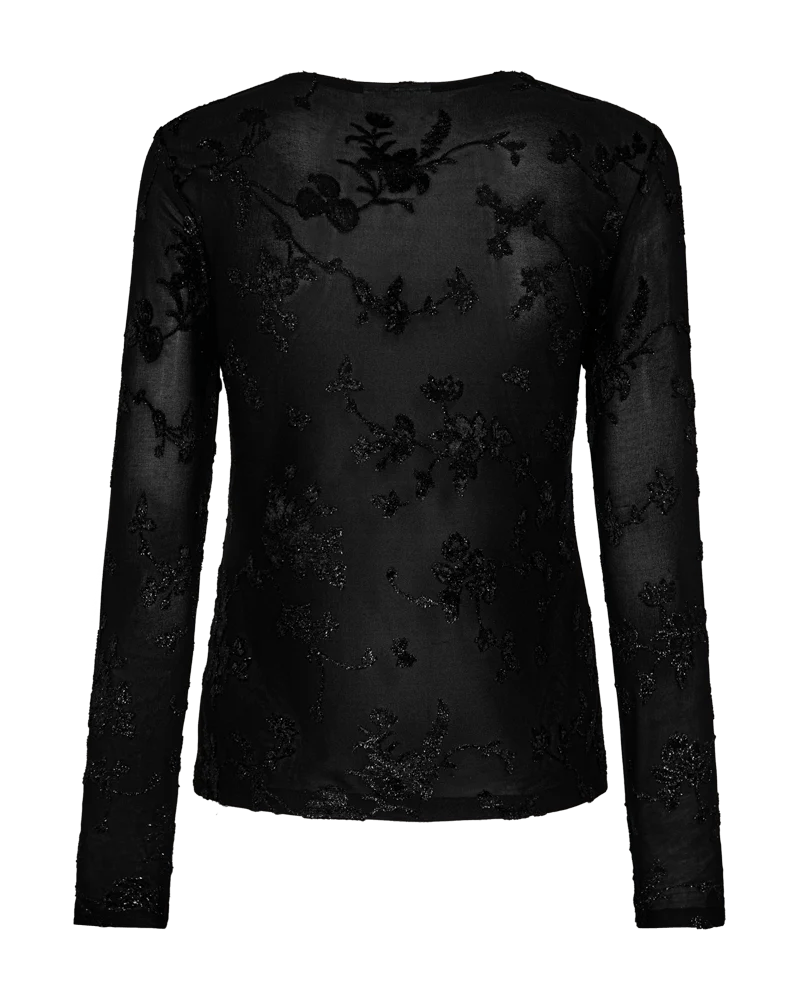 Freequent - Blouse Bloemen Biska Black - Luxedy