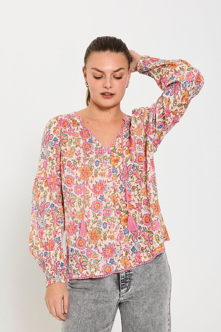 Freequent - Blouse Carin Fuchsia Pink - Luxedy