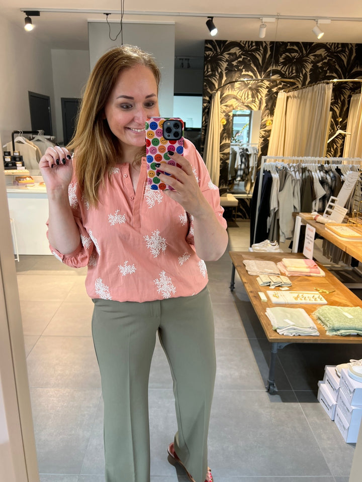 Freequent - Blouse Darla Rose Dawn Star Offwhite - Luxedy
