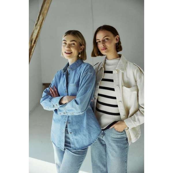 Freequent - Blouse Lisea Light Blue Denim - Luxedy