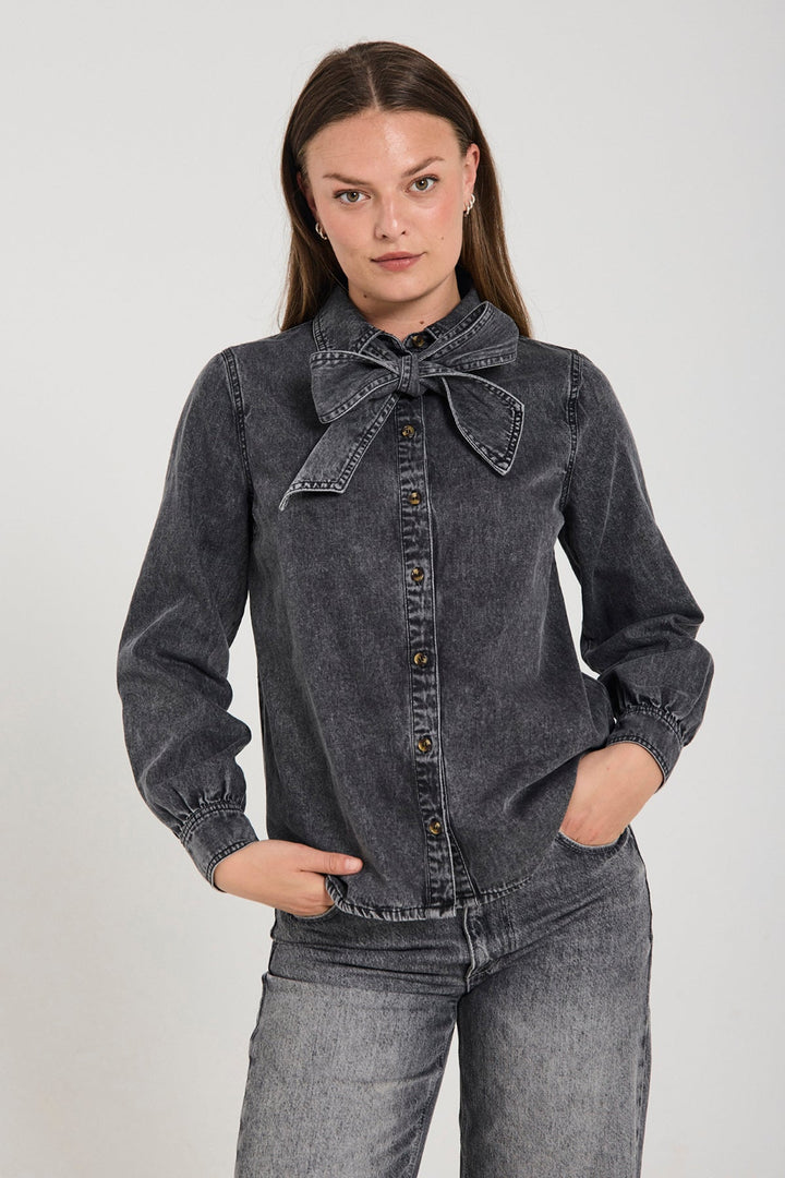 Freequent - Blouse Lisea Shirt Vintage Grey - Luxedy
