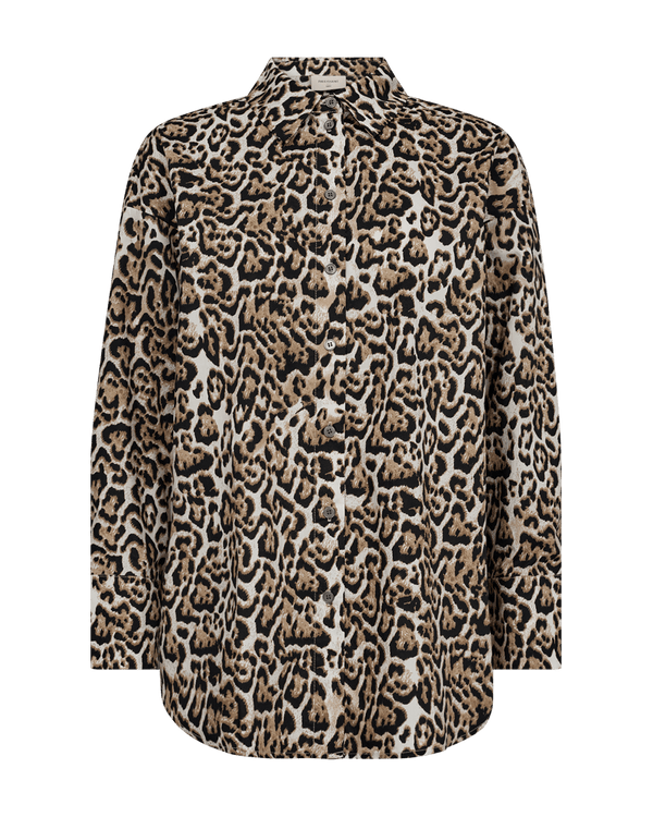 Freequent - Blouse Malay Leopard Rainy Day & Silver Mink - Luxedy