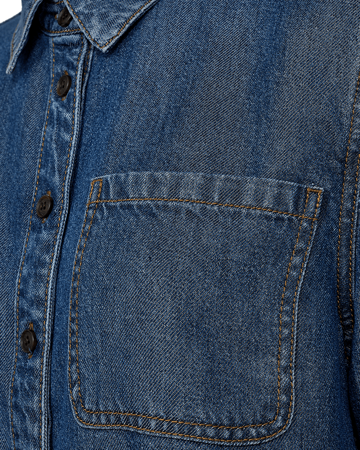 Freequent - Blouse Milo Medium Blue Denim - Luxedy