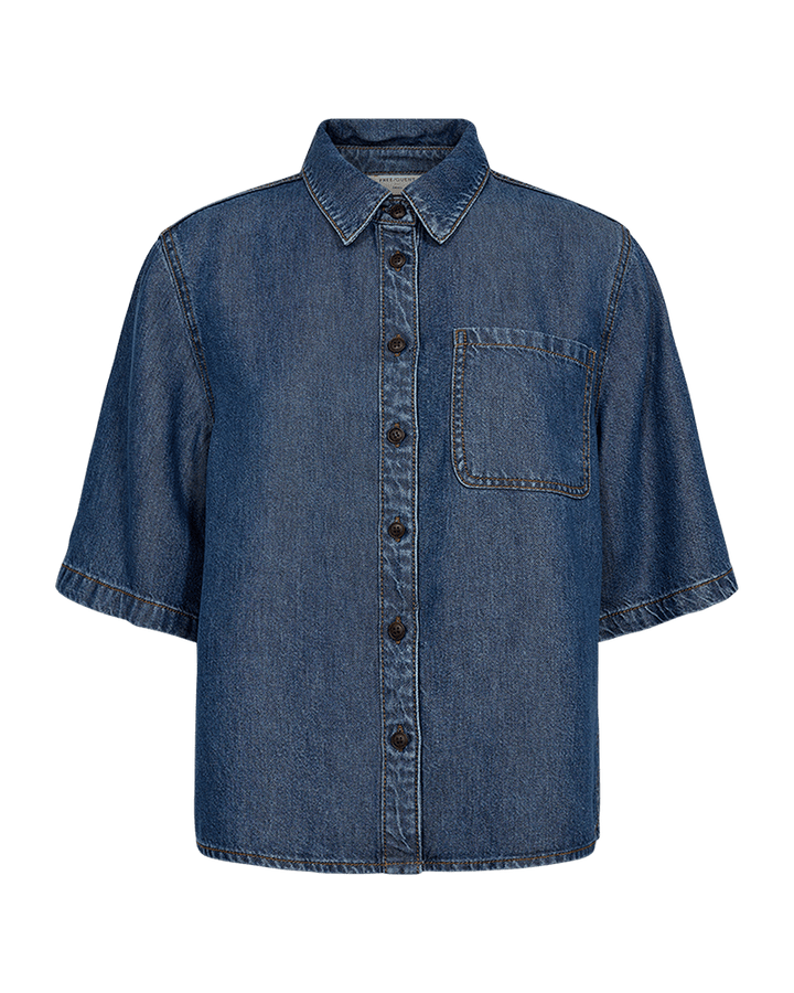 Freequent - Blouse Milo Medium Blue Denim - Luxedy