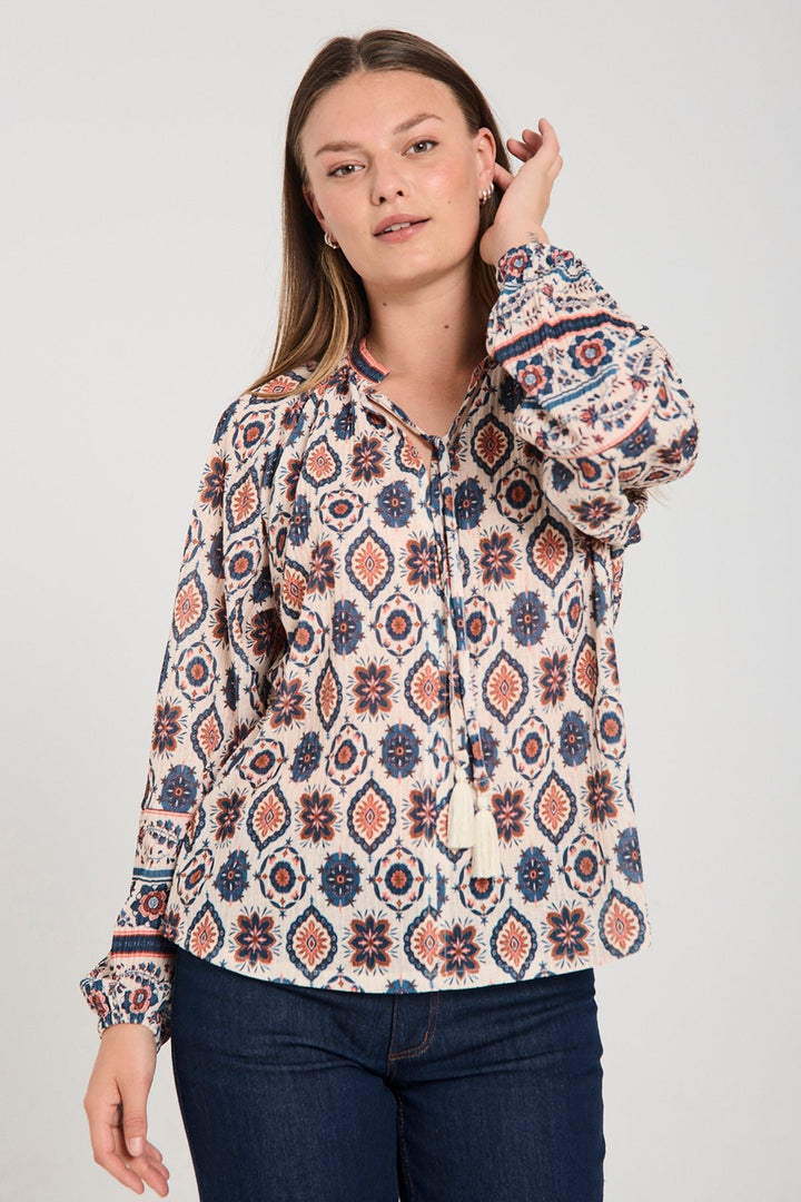 Freequent - Blouse Nomes Moonbeam & Baked Apple - Luxedy