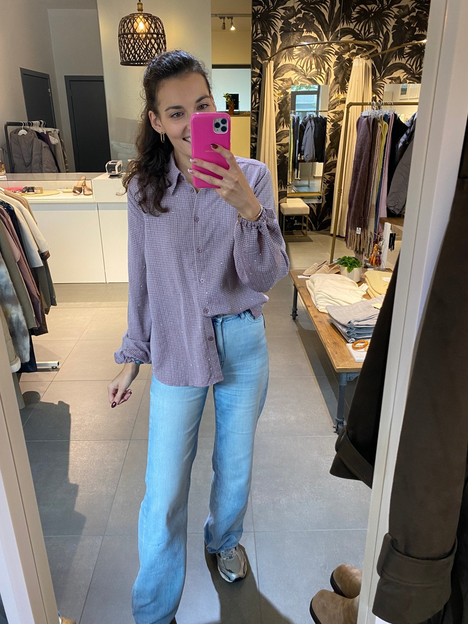 Freequent - Blouse Shine Port Royale Melange - Luxedy