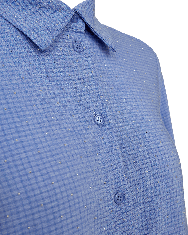 Freequent - Blouse Shine Wedgewood Blue Melange - Luxedy