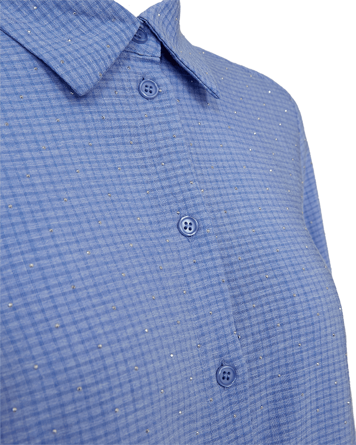Freequent - Blouse Shine Wedgewood Blue Melange - Luxedy