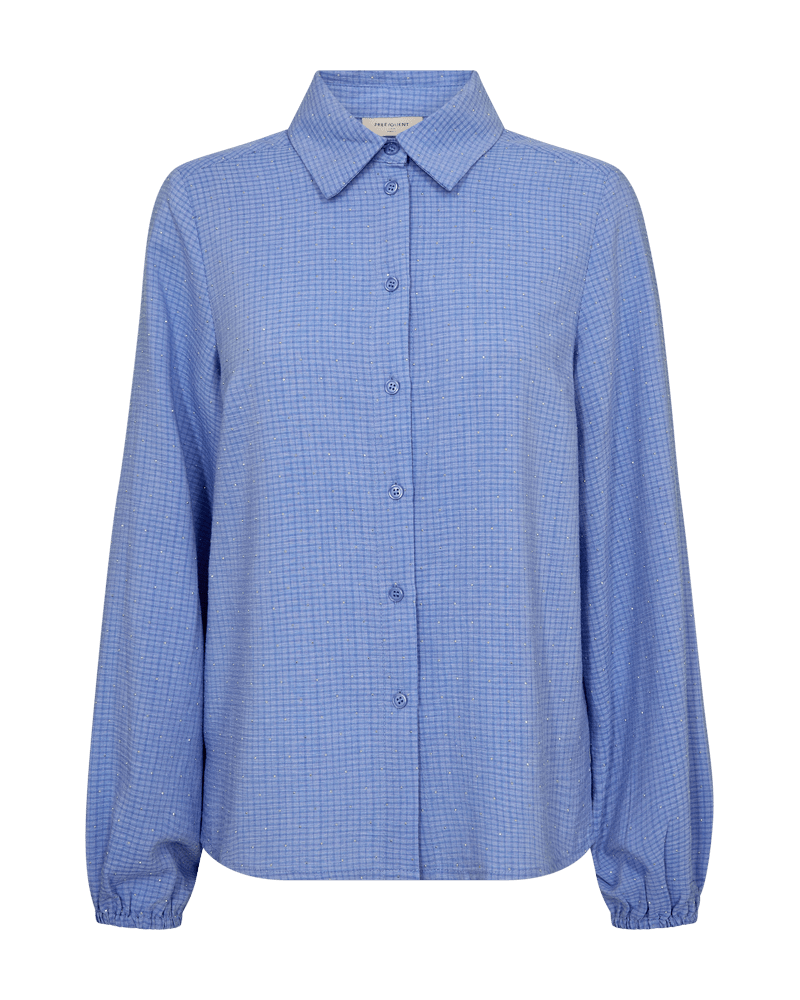 Freequent - Blouse Shine Wedgewood Blue Melange - Luxedy