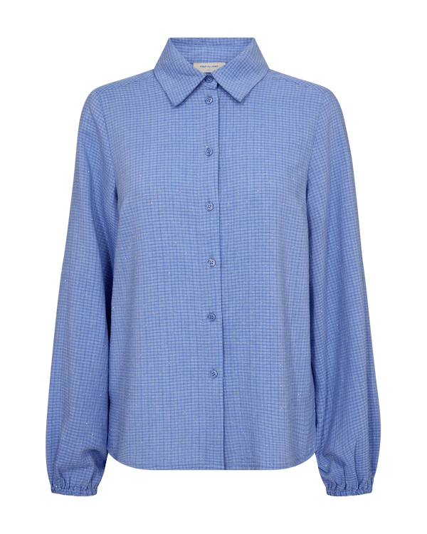 Freequent - Blouse Shine Wedgewood Blue Melange - Luxedy
