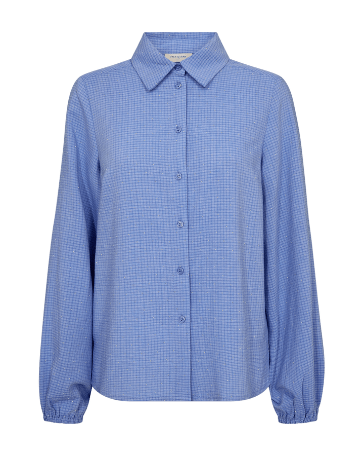 Freequent - Blouse Shine Wedgewood Blue Melange - Luxedy
