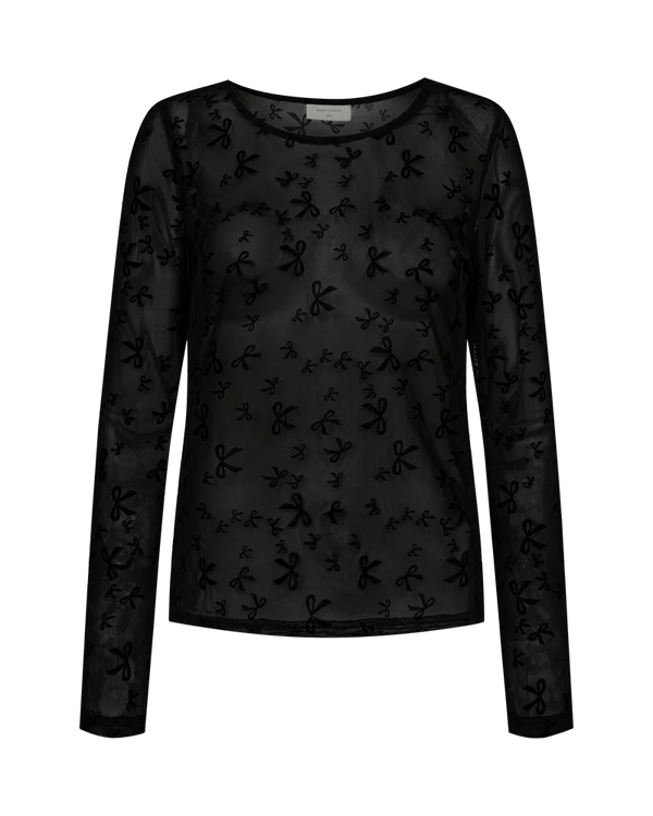 Freequent - Blouse Strikjes Iska Black - Luxedy