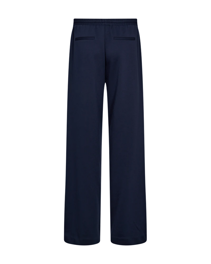 Freequent - Broek Nanni Navy Blazer Elastisch Tailleband - Luxedy