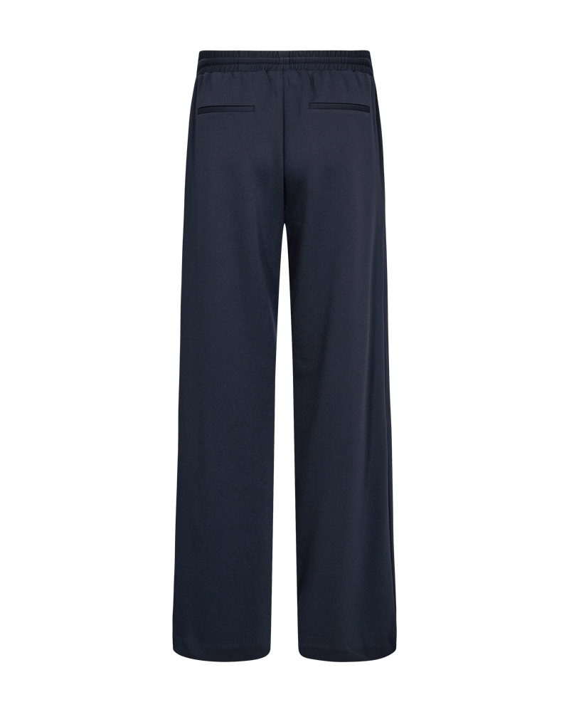 Freequent - Broek Nanni Salute Dark Blue Elastisch Tailleband - Luxedy