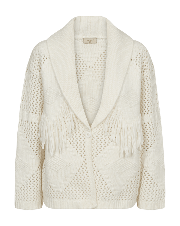 Freequent - Cardigan Derby Star Offwhite - Luxedy