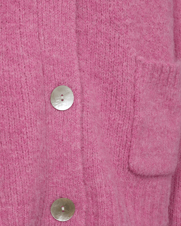 Freequent - Cardigan Louisa Fuchsia Pink - Luxedy