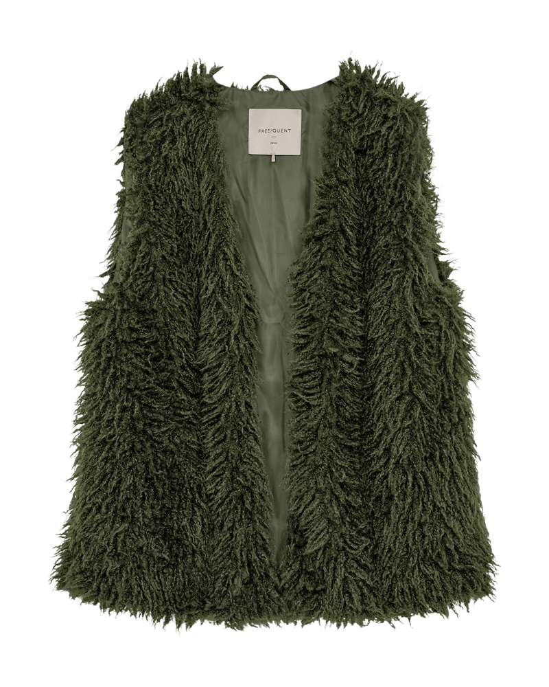 Freequent - Jas Fine Waistcoat Kombu Green - Luxedy