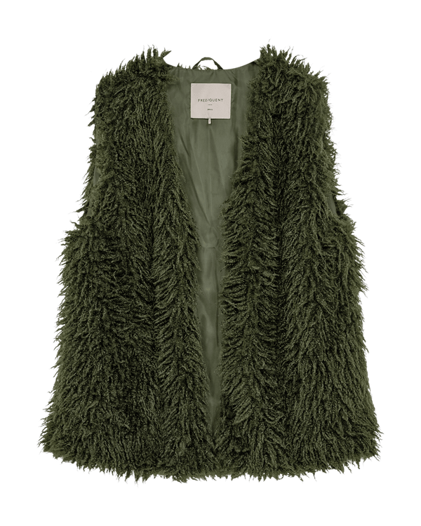 Freequent - Jas Fine Waistcoat Kombu Green - Luxedy