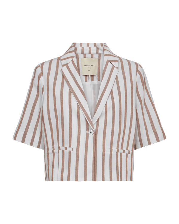 Freequent - Jas Lavisco Jacket White / Brown - Luxedy
