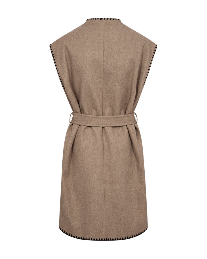 Freequent - Jas Yanna Waistcoat Taupe Gray Melange - Luxedy