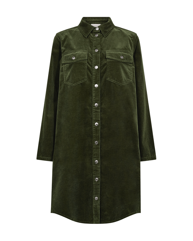 Freequent - Jurk Cordy Kombu Green - Luxedy