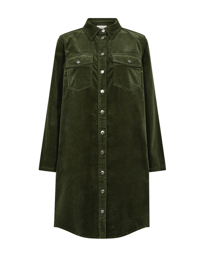 Freequent - Jurk Cordy Kombu Green - Luxedy