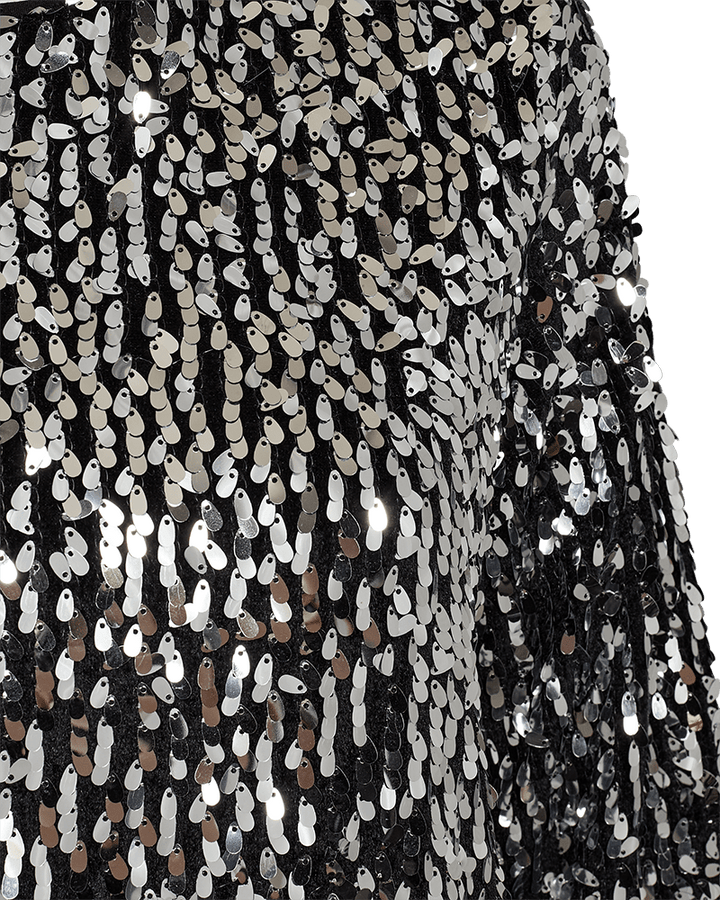 Freequent - Jurk Eve Silver With Black Bow - Luxedy