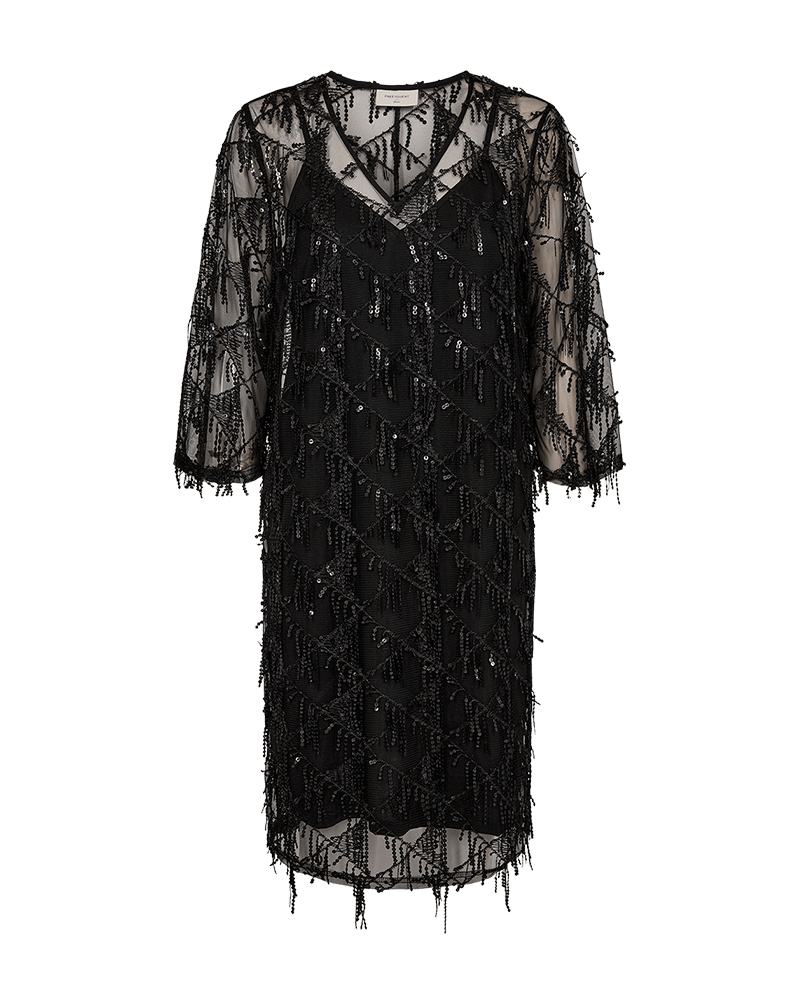 Freequent - Jurk Glins Black - Luxedy